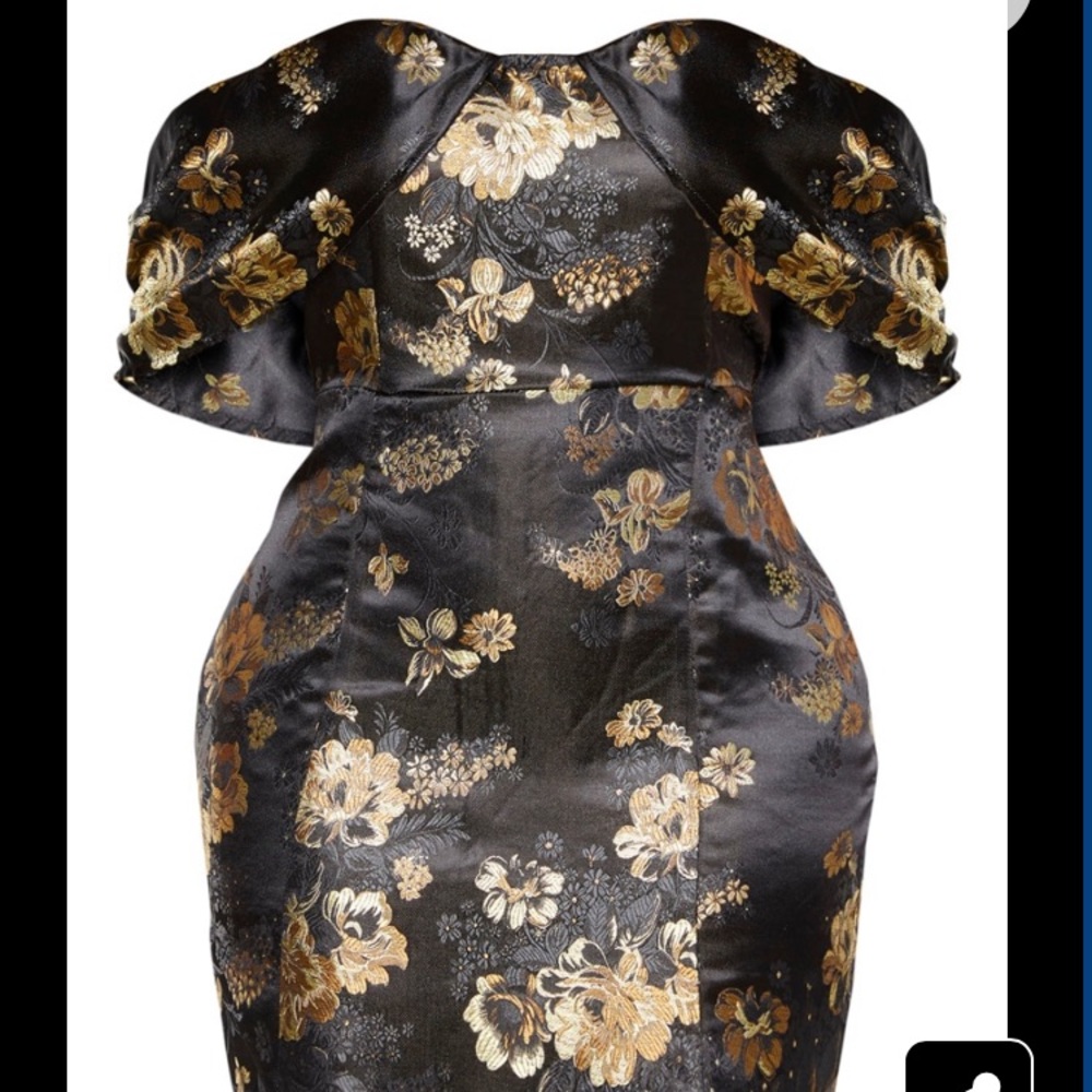 Bodycon dress with gold detailing (NWT)